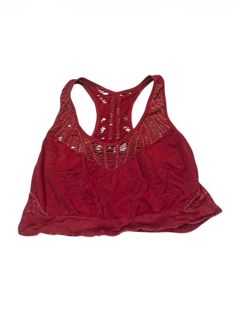 Burgundy Bralette Crop Top